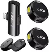 Microfone De Lapela Duplo Profissional Com Imã Compatível do 8 ao 14 Android Ominidirecional Wireless Premium Para Streams, Entrevistas, Podcasts