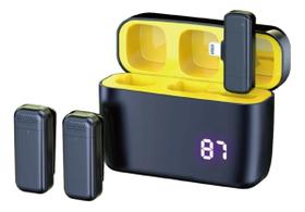 Microfone de Lapela Duplo S Fio Case Para Lightning Onistek
