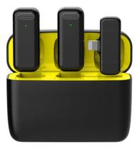 Microfone de Lapela Duplo S Fio Case Para Lightning Onistek Microfone de Lapela Duplo S Fio Case Para Lightning Onistek