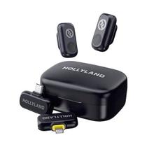 Microfone de Lapela Duplo Sem Fio Wireless Hollyland LARK A1 Duo Combo