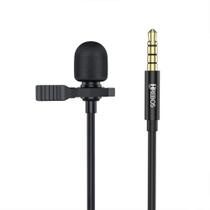 Microfone de Lapela Entrada: AUX P3 Hrebos HS-30