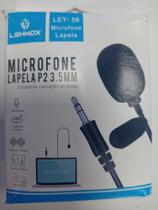 Microfone De Lapela Entrada P2 3.5mm Com Presilha - Ley-58 - Lehmox