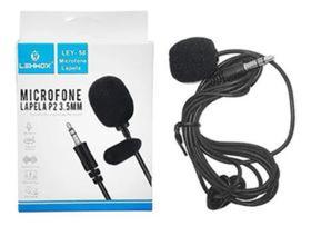 Microfone De Lapela Entrada P2 3.5mm Com Presilha - Ley-58 - Lehmox