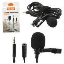 Microfone De Lapela Entrada P2 com Saída P3 Som muito Bom