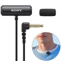 Microfone De Lapela Estéreo Profissional Sony Ecm-lv1 Para Notebook, Câmera E Gravador