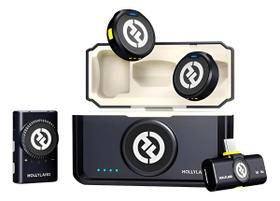 Microfone de Lapela Hollyland Lark M2 Mini Combo Entrevista Vlog Influencer digital