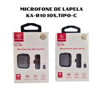 Microfone de lapela ios e tipo-c KA-R10 KAPBOM