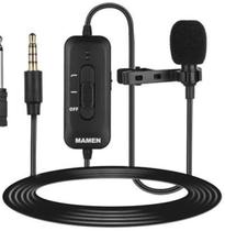 Microfone De Lapela Mamen Km-D2 P/Smartphone Câmera Notebook