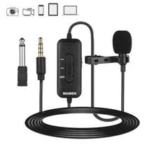 Microfone De Lapela Mamen Km-D2 P/Smartphone Câmera Notebook