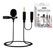 Microfone de Lapela P/ Celular Estéreo P2/P3 - Lavalier