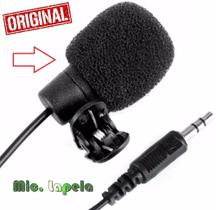 Microfone De Lapela P2 Profissional Gravação Câmera Dslr Pc Desktop Fimadoras Entrevistas Youtuber Universal Original