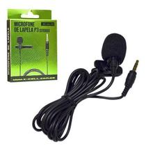 Microfone de Lapela P3 Stereo 2,5m para Celular PC X-CELL