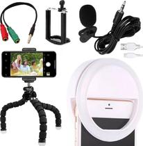 Microfone De Lapela Para Celular Smartphone Universal Luz