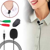 Microfone de Lapela Profissional Para Celular Smartphone Câmera Universal P2 Gravação de Vídeo Original