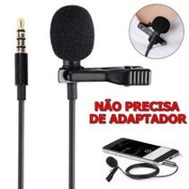 Microfone de lapela profissional para celular smartphone notebook tablet stereo gravação audio youtuber vlog - CJR