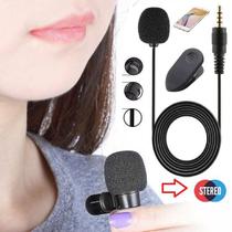 Microfone de Lapela Profissional Para Celular Smartphone Universal Stereo Gravação de Vídeos Original P3
