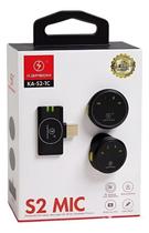 Microfone de Lapela Profissional Sem Fio com Encaixe Magnético e Conexão Tipo-C - rhos