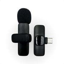 Microfone De Lapela Redução De Ruído Sem Fio Tipo C Microfone De Lapela Redução De Ruído Sem Fio Tipo C