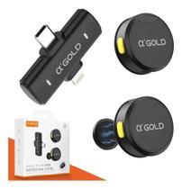 Microfone de Lapela Sem Fio Bluetooth Kit 2 Microfonones Abafamento de Ruído