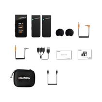 Microfone De Lapela Sem Fio Comica Vimo C 2.4G Mini Com Estojo De Carregamento Para Smartphone,