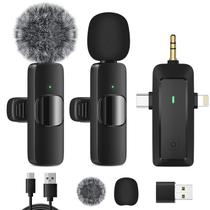 Microfone de lapela sem fio HMKCH para iPhone/Android