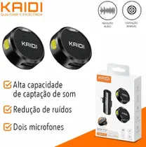 Microfone de Lapela Sem Fio Kit c/ 2