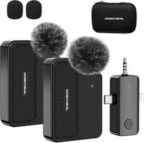 Microfone de lapela sem fio KOSCHEAL 3 em 1 para iPhone