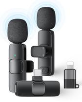 Microfone de lapela sem fio KUKIHO para iPhone iPad Android Microfone de lapela sem fio KUKIHO para iPhone iPad Android