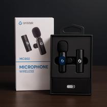 Microfone de Lapela Sem Fio Lightning Plug and Play Onistek MC802