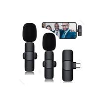 Microfone De Lapela Sem Fio MK-10 Preto