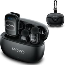 Microfone de lapela sem fio Movo NanoMic para câmera Microfone de lapela sem fio Movo NanoMic para câmera