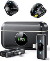 Microfone de lapela sem fio para iPhone/Android Suphyee, microfones de lapela com Lightning/USB-C Microfone de lapela sem fio para iPhone/Android Suphyee, microfones de lapela com Lightning/USB-C
