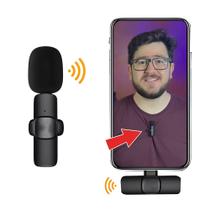 Microfone de Lapela Sem Fio Profissional Compatível Celular Iphone e Android - B-MAX