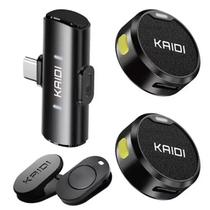 Microfone De Lapela Sem fio Profissional Duplo Tipo C Premium Redondo Micro Wireless Smart
