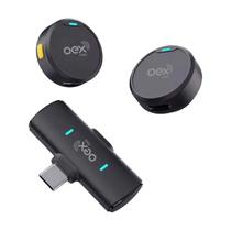 Microfone de Lapela Sem Fio Recarregavel Duplo Tipo-C Mk308