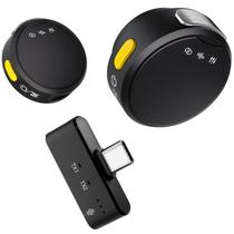 Microfone de lapela sem fio RIBIU para iPhone/Android/PC