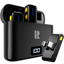 Microfone de lapela sem fio Rythflo LM01 Pro para iPhone/Android