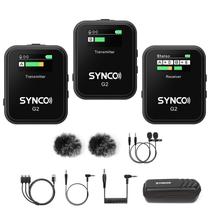 Microfone de lapela sem fio SYNCO G2 (A2) 2.4G de canal duplo