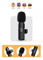 Microfone De Lapela Sem Fio Tipo C Para Smartphones Android E IPHONE