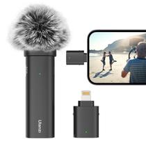 Microfone de lapela sem fio ULANZI para smartphones com alcance de 10 m Microfone de lapela sem fio ULANZI para smartphones com alcance de 10 m