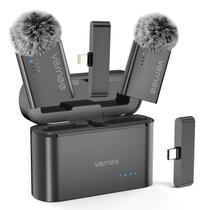 Microfone de lapela sem fio vernee M1 para iPhone/Android