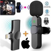 Microfone de Lapela sem Fio Wireless Conexão Lightning IOS - K9-IP