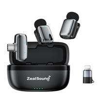 Microfone de lapela sem fio ZealSound M6S-US para iPhone