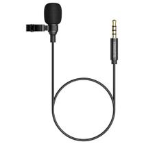 Microfone de Lapela Telefunken para Smartphone, Câmera e Tablet, Preto - TFSMARTMIC