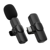 Microfone de Lapela USB-C com Espuma e Receptor