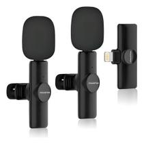 Microfone De Lapela Wireless Mk-09 Sem Fio Alta Qualidade Pr Preto