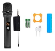 Microfone de Mão Dinâmico Profissional UHF -SoundPro AV-201