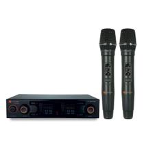 Microfone De Mão Duplo Kadosh Sem Fio Uhf K502m