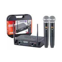 Microfone De Mão Duplo Sem Fio Vokal DVS100DM