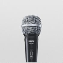 Microfone De Mão Multifuncional Com Fio Sv100 Preto Shure